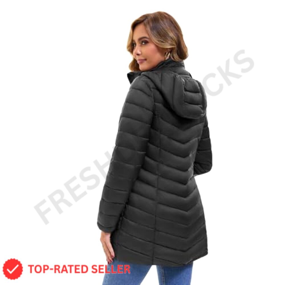 Lightweight Packable Winter Puffer Jacket with De… - image 3